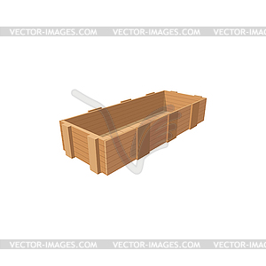 Timber box wooden crate container - vector image