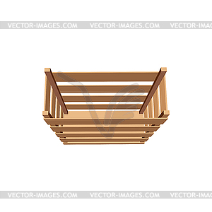 Container or wooden crate of planks box - vector clip art