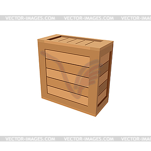 Packaging box wooden packing crate - vector image