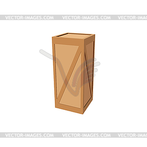 Cardboard parcel corrugated box - vector image