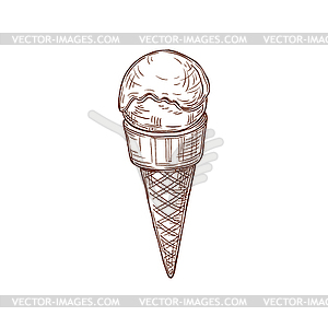 Ice cream fastfood dessert - vector clip art