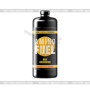 Hairspray, lotion, shampoo black container mockup - vector image