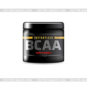 Body cream black blank container mockup - vector clipart