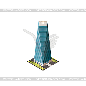 Skyscraper in isometric design - vector clipart