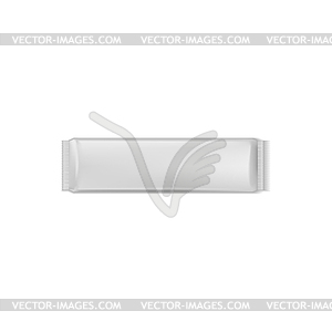 Foil bag pack, white sachet pouch doy package - vector image