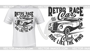 Racing cars club apparel print - vector clipart