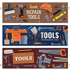 Construction and DIY tools - stock vector clipart