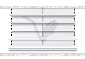 Trade shop shelf rack, realistic stand - vector EPS clipart