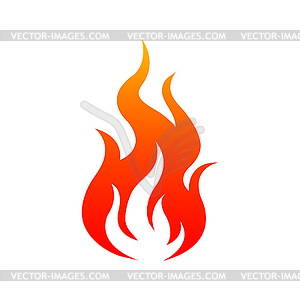 Blazing campfire burning fire - vector image