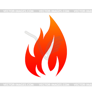 Blazing campfire burning fire - vector image