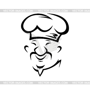 Korean chef cook, baker or waiter - vector image