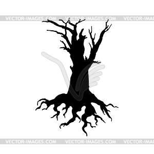 creepy dead tree drawing