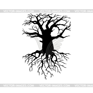 creepy dead tree drawing