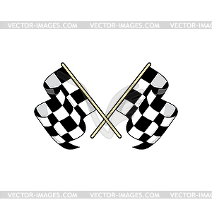 Checkered race flag flat - vector clipart