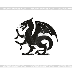 Грифон мифическое существо дракон зверь - векторный дизайн