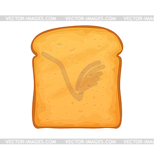 Slice of loaf bread, roasted sandwich - vector clipart