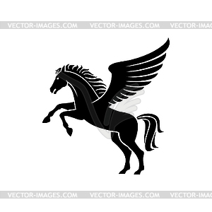 Heraldry horse with wings pegasus - vector image