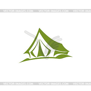 Hiking and camping tent icon - vector image