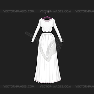 Marriage ceremony wedding dress model - vector image