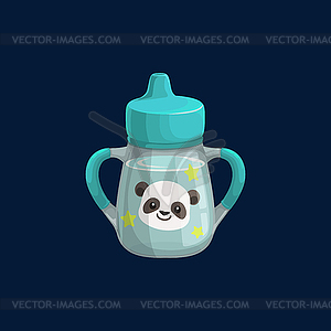 Cup bottle baby sipper reservoir icon - vector clipart