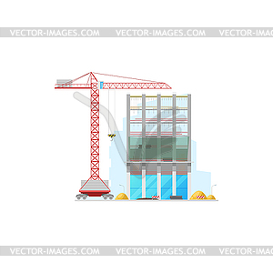 Skyscraper construction site building - vector image