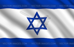 Israeli flag, Israel country national identity - vector image