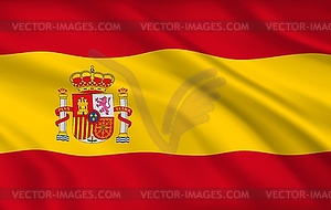 Spanish flag, Spain country national identity - vector clipart / vector image