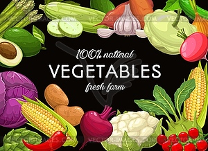 Vegetables food, green organic carrot and pepper - vector clipart / vector image