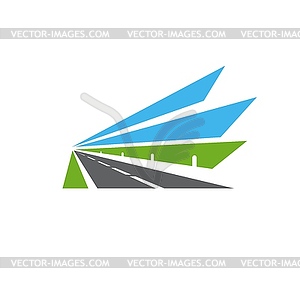 Highway icon, road, pathway sign - vector clipart