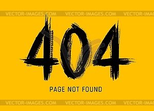 404 error, page not found in grunge style, - vector image