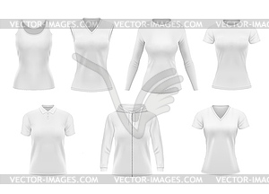 Women clothes tshirt hoodie and polo design - vector image