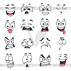 Face expression feelings icons set - vector clipart