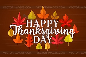 Happy Thanksgiving day greeting card design - stock vector clipart
