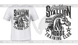 Horse training, equestrian club t-shirt print - vector clipart / vector image