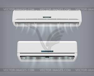 Air conditioner device, home conditioning - vector clip art