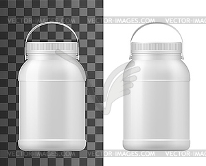 Plastic jar big mayonnaise package - vector clipart
