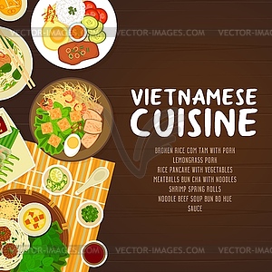 Vietnamese cuisine restaurant poster - royalty-free vector image