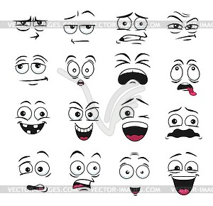 Значки смайликов выражения лица - цветной векторный клипарт