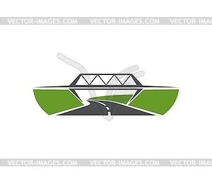 Узел шоссе, значок автомобильного моста - изображение в векторе / векторный клипарт