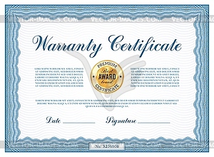guarantee certificate template
