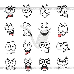 Face expression feelings icons set - vector clipart