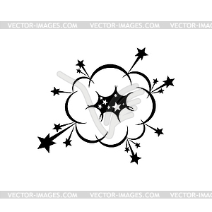 Символ взрыва, взрыв бомбы - векторный клипарт