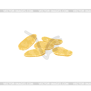 Mango dried fruits, dry food, candied fruit sweets - vector image