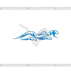 Sea waves splashes of ocean - vector clipart