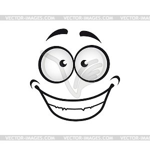 Happy smiley, isolate smiling grimace - vector image