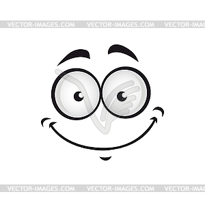 Kind smiling emoji symbol emoticon - vector clip art