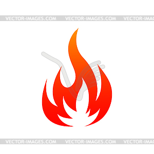 Горящий огонь пылающий пламя - изображение в векторном виде