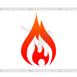 Blazing campfire burning fire - vector clipart