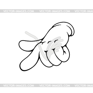 Index finger controlling or pointing hand - vector clipart