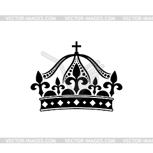 Символ монархии королевская корона - векторный клипарт Royalty-Free